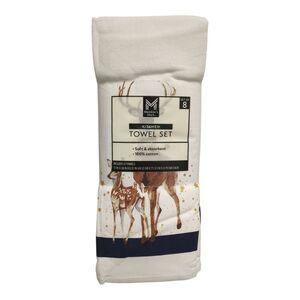 Member's Mark Super-Absorbent 100% Cotton Kitchen Towel Set, 8pc - Deer